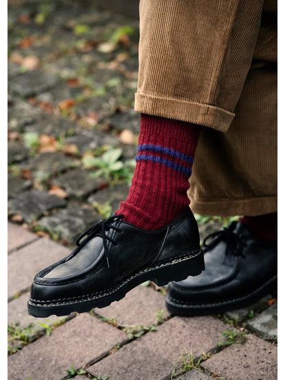 MERINO LAMBS WOOL STRIPE SOCKS