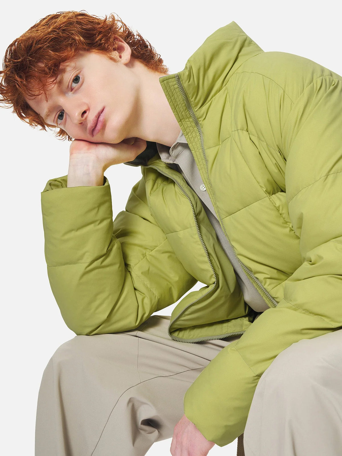 GRIDDED DOWN JACKET