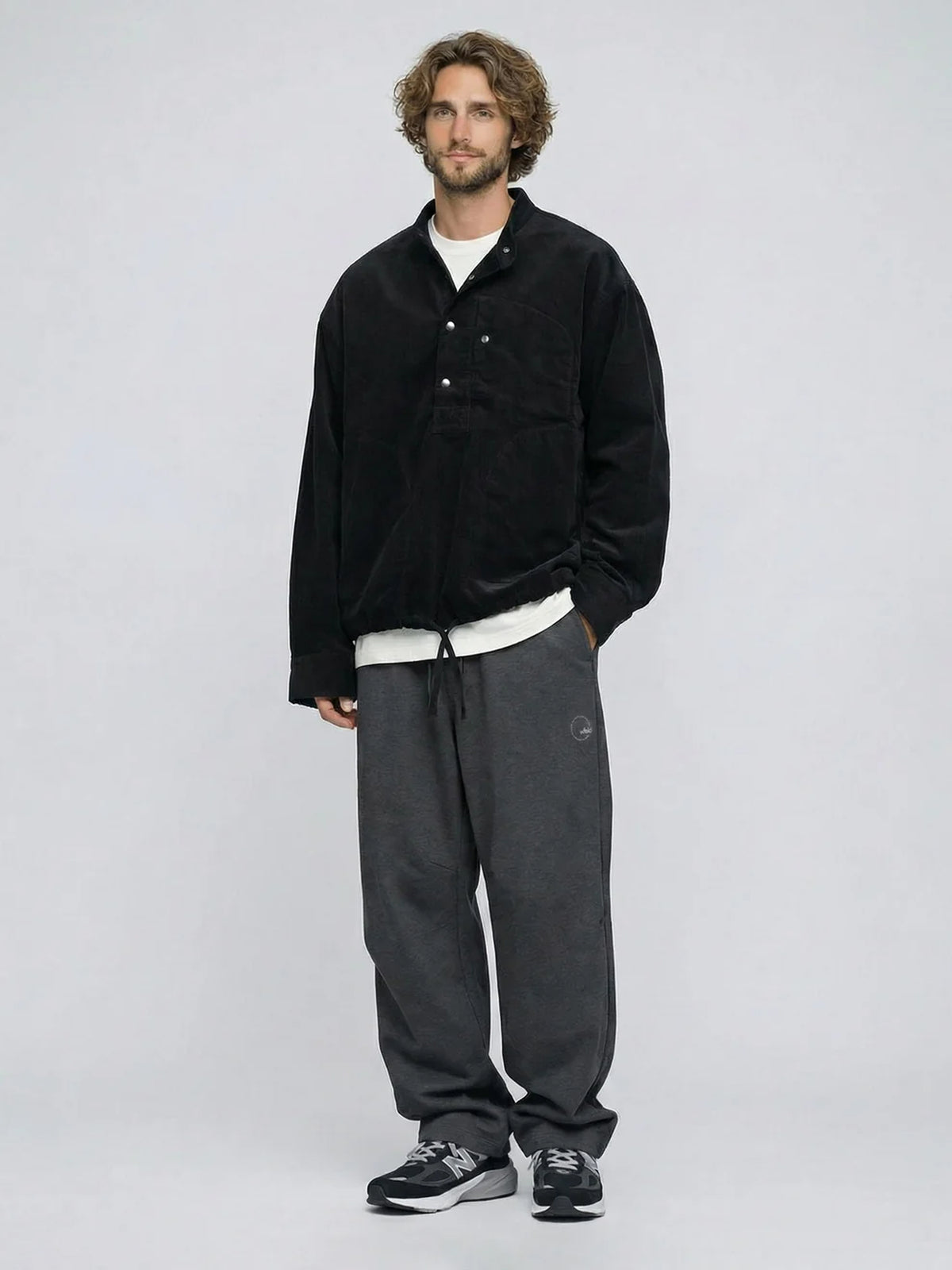 Corduroy Stand-Collar Shirt