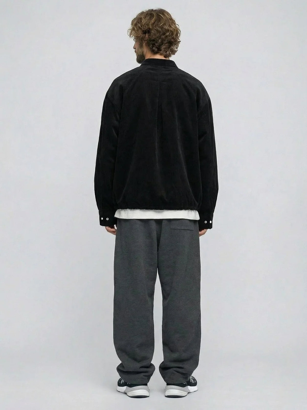 Corduroy Stand-Collar Shirt