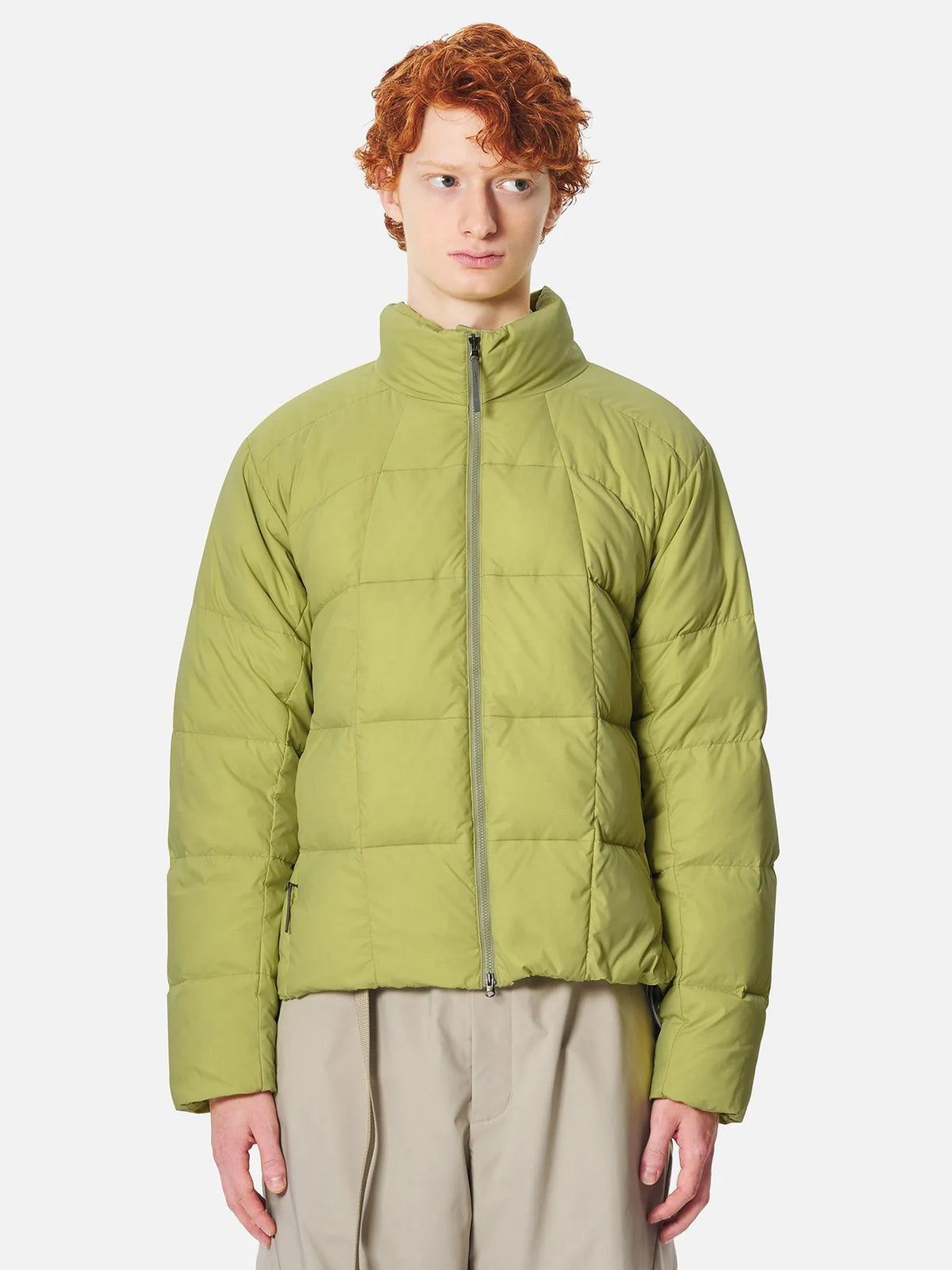 GRIDDED DOWN JACKET