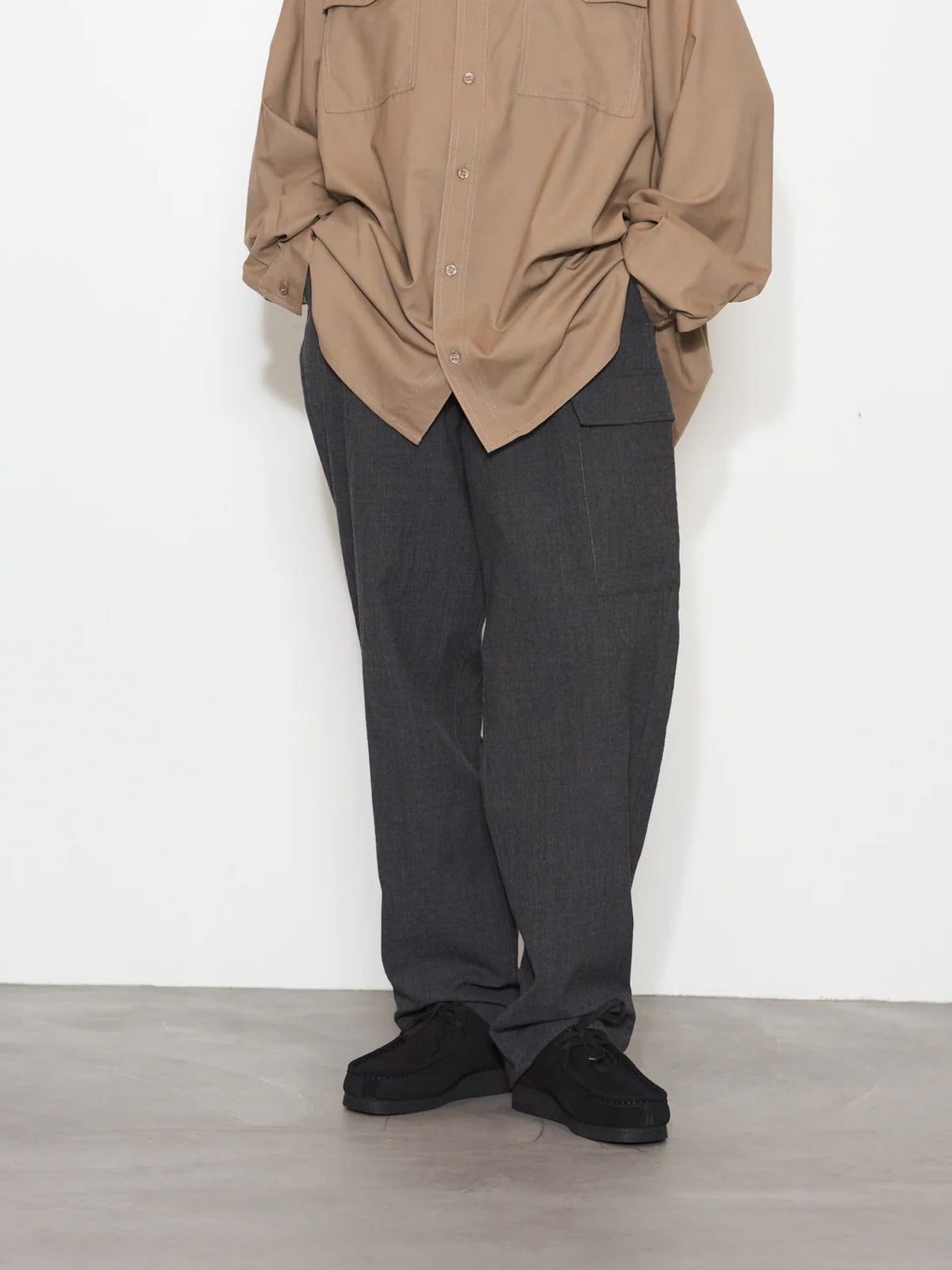 TECH WOOL ONE SIDE CARGO PANTS
