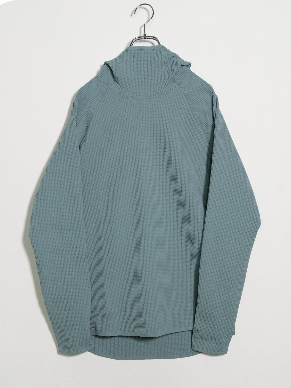 Waffle Knit Long Sleeve Hoodie
