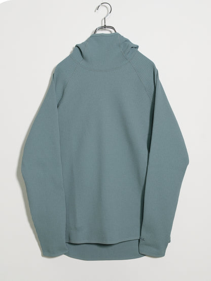 Waffle Knit Long Sleeve Hoodie