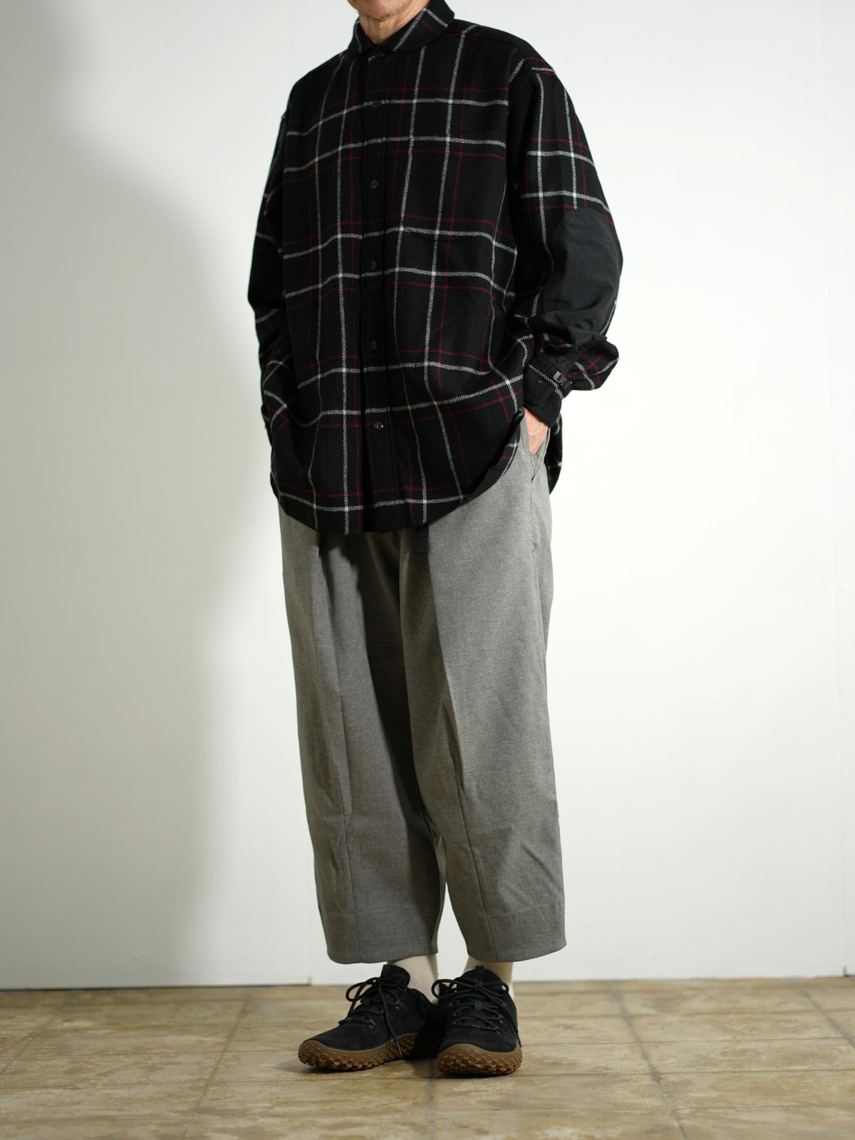 Tech Wool Cropped Easy Pants