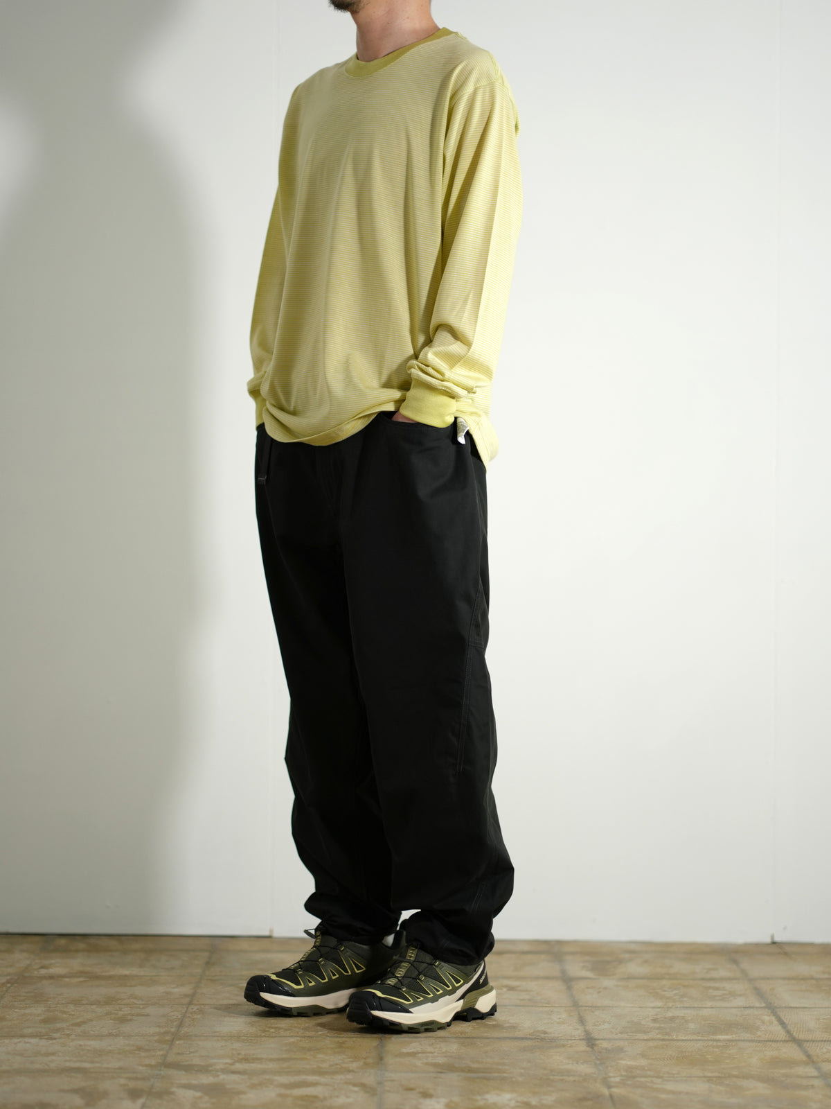 high count cloth wide pants