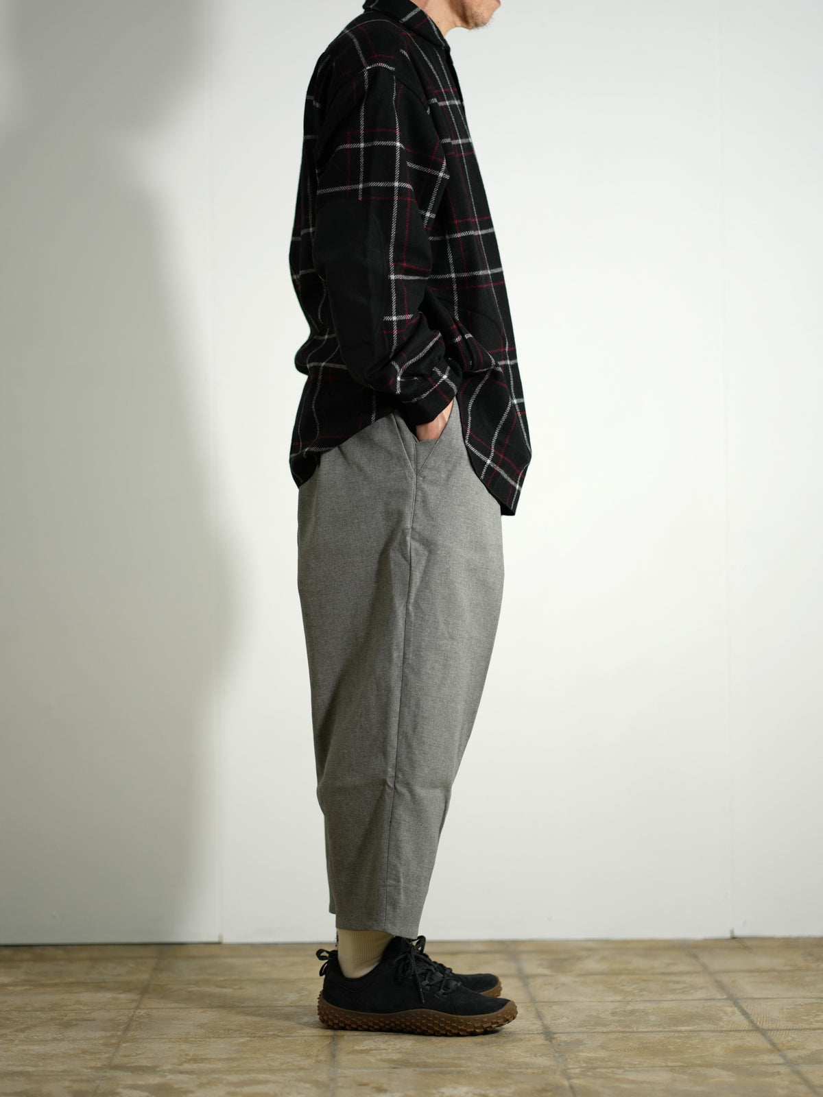 Tech Wool Cropped Easy Pants