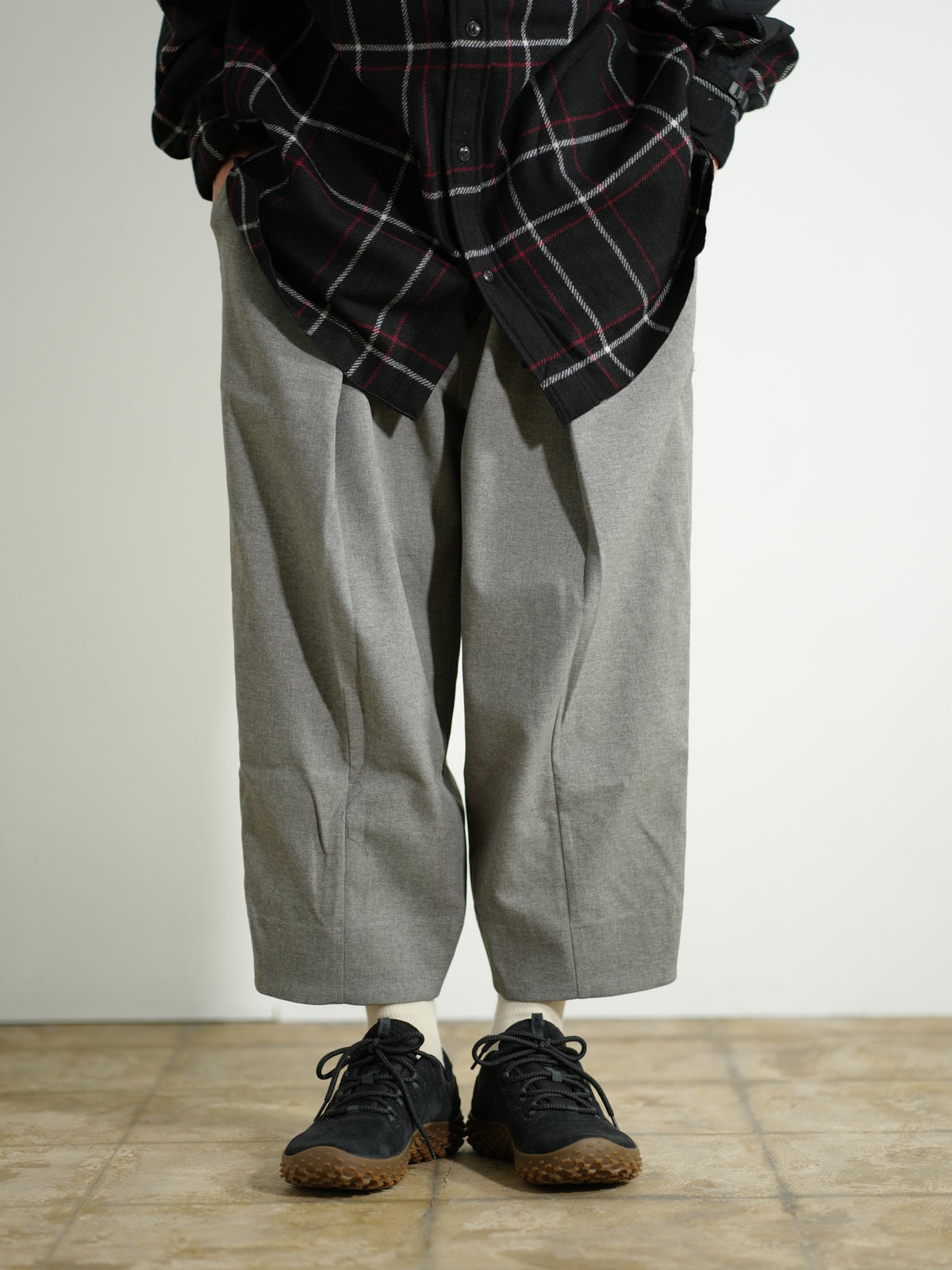 Tech Wool Cropped Easy Pants