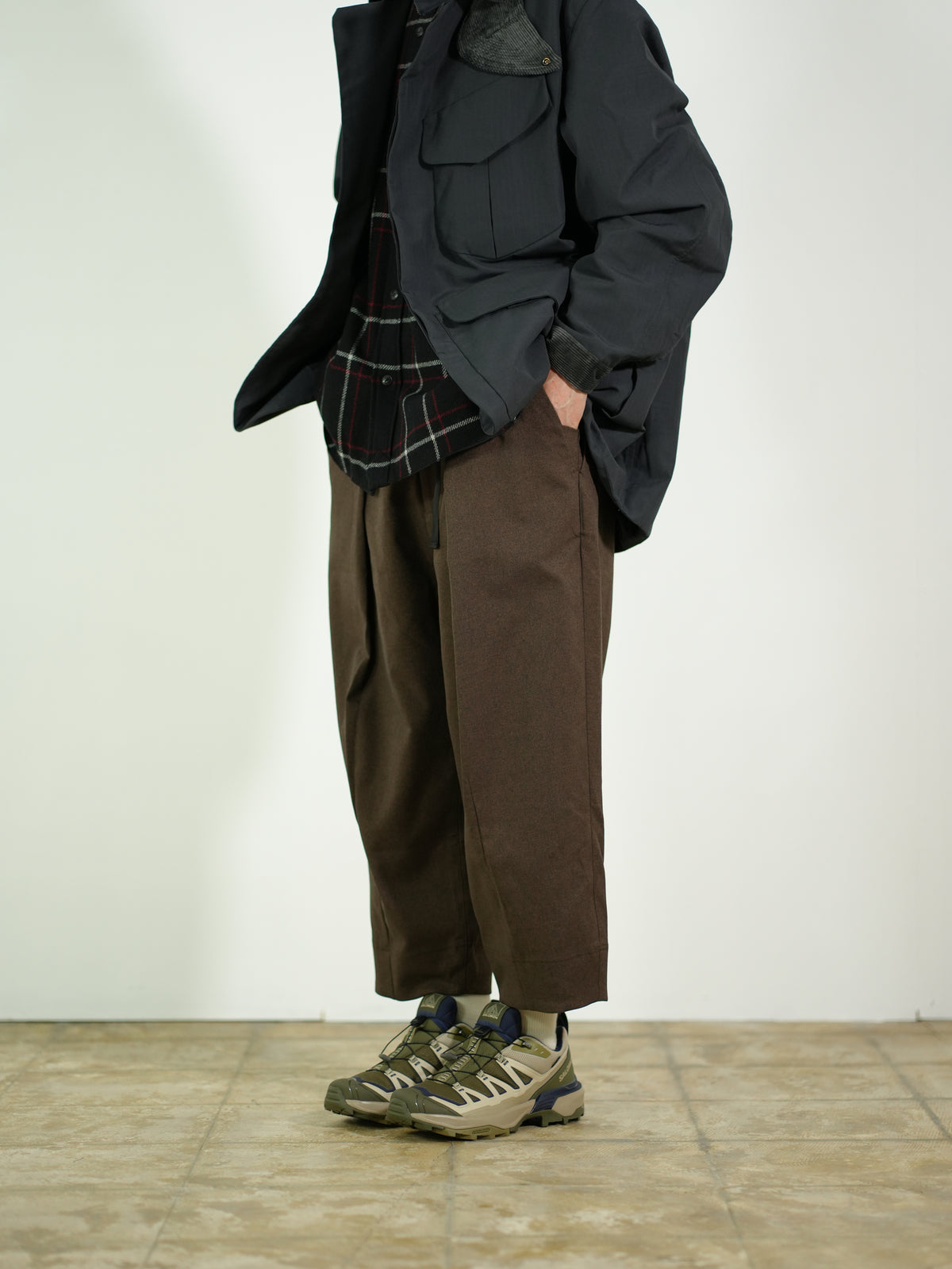 Tech Wool Cropped Easy Pants
