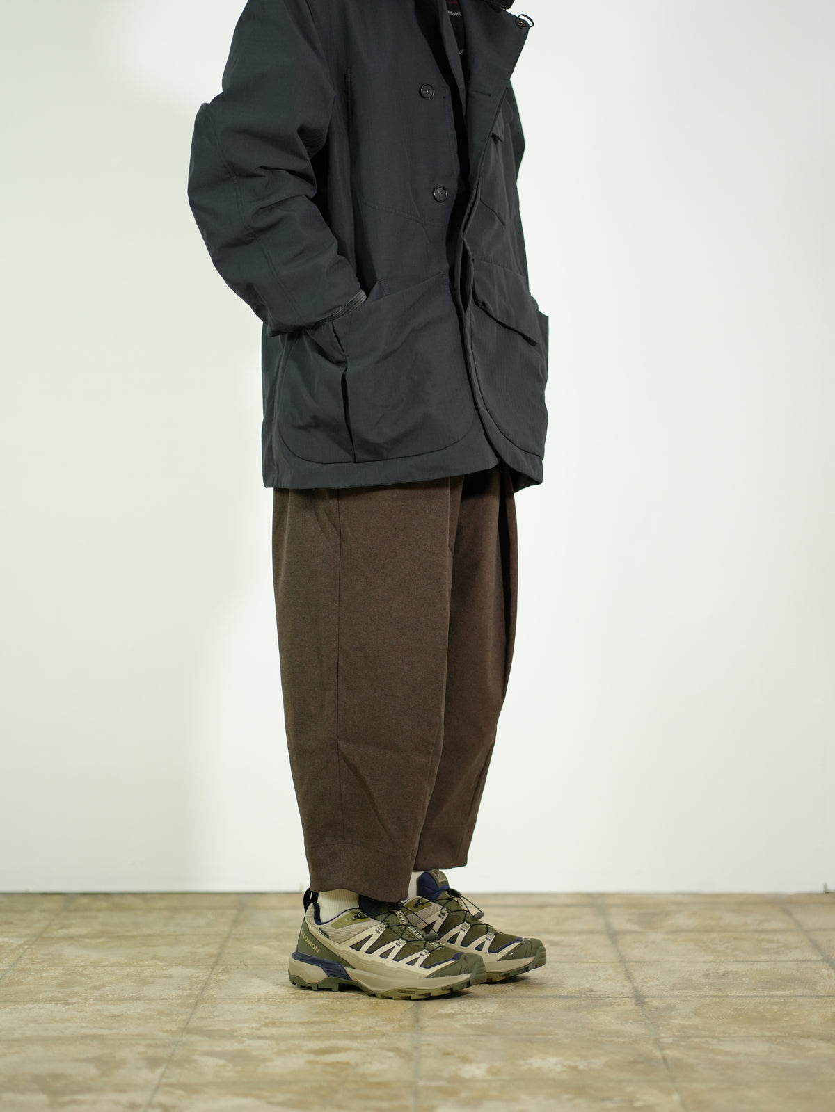 Tech Wool Cropped Easy Pants