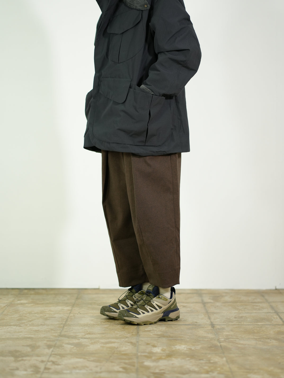 Tech Wool Cropped Easy Pants