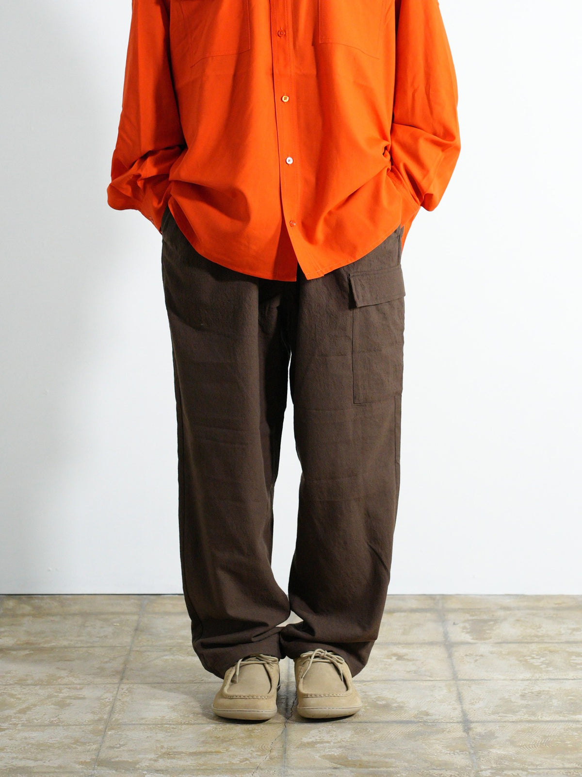 TECH WOOL ONE SIDE CARGO PANTS