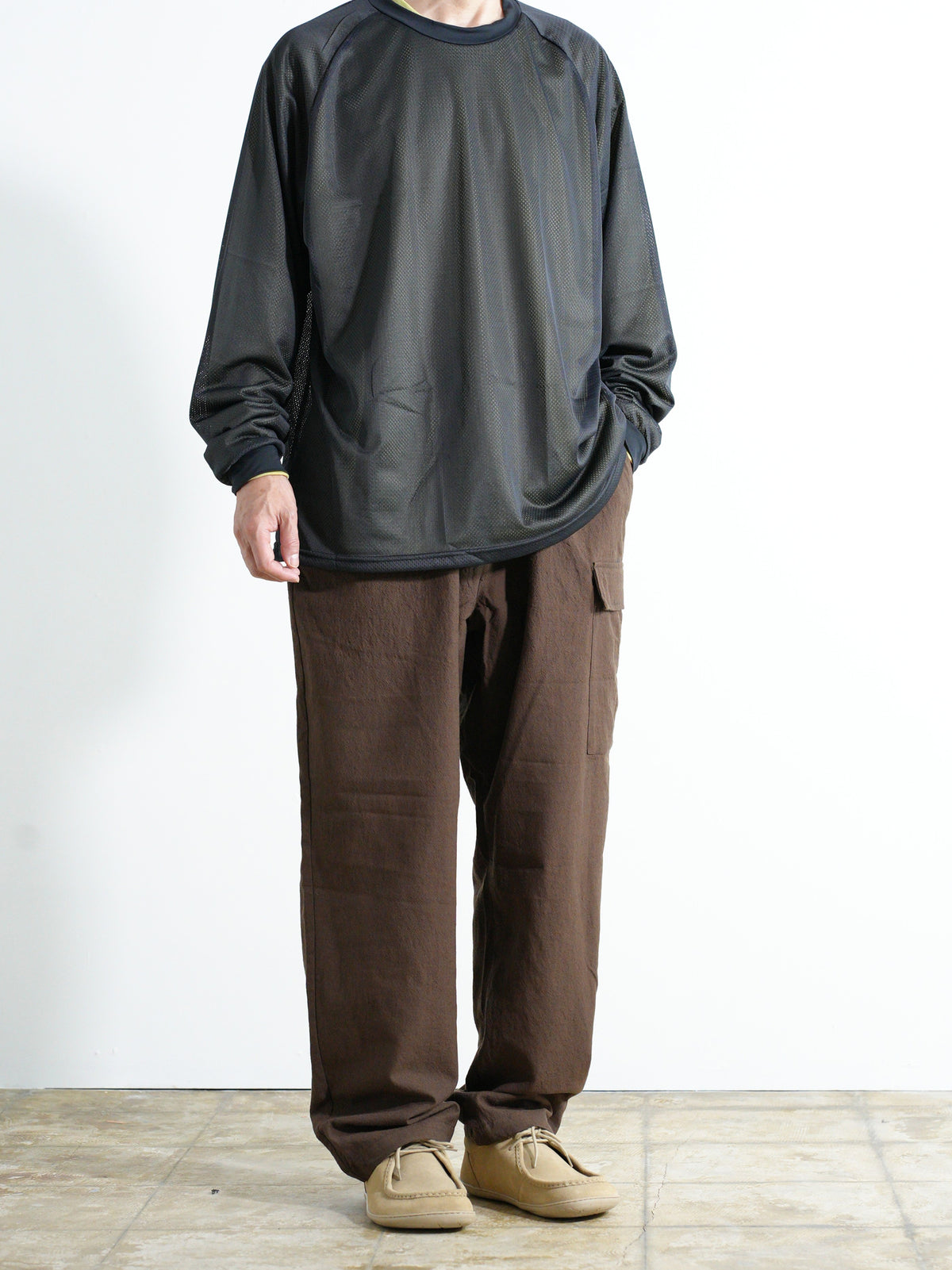 TECH WOOL ONE SIDE CARGO PANTS
