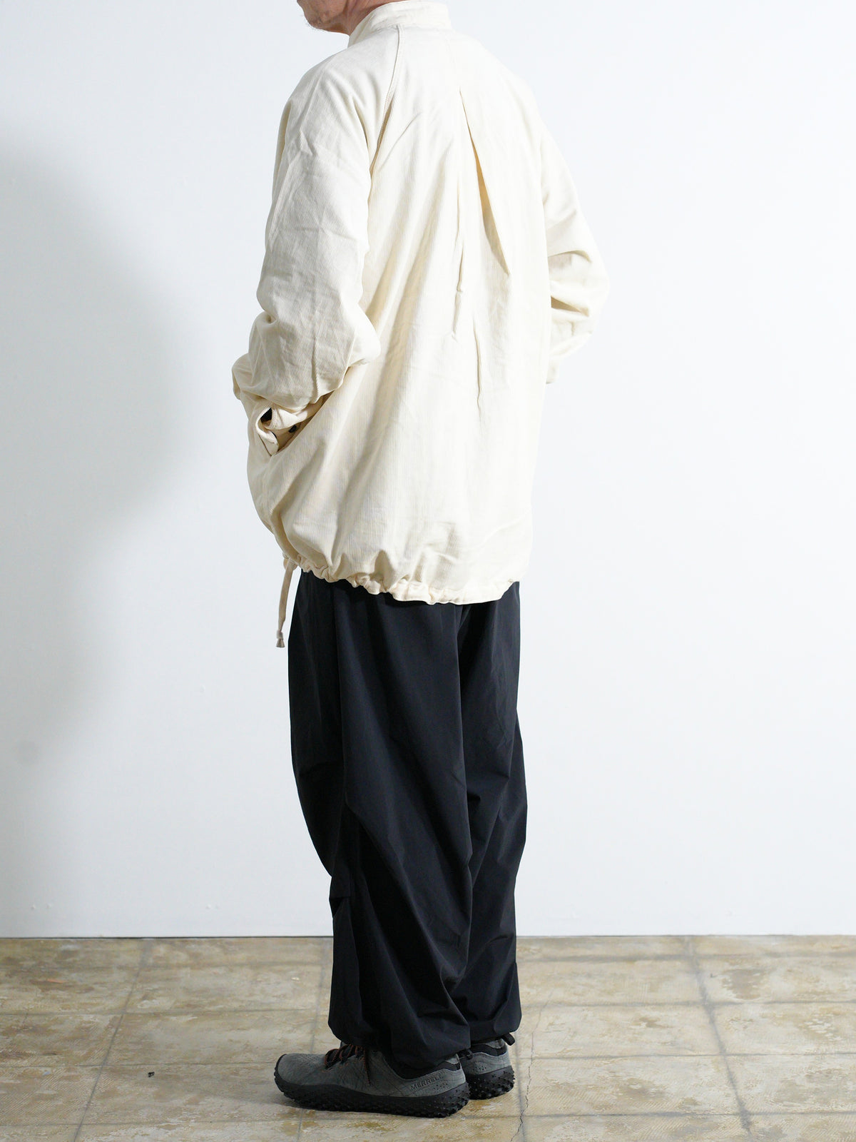 Corduroy Stand-Collar Shirt