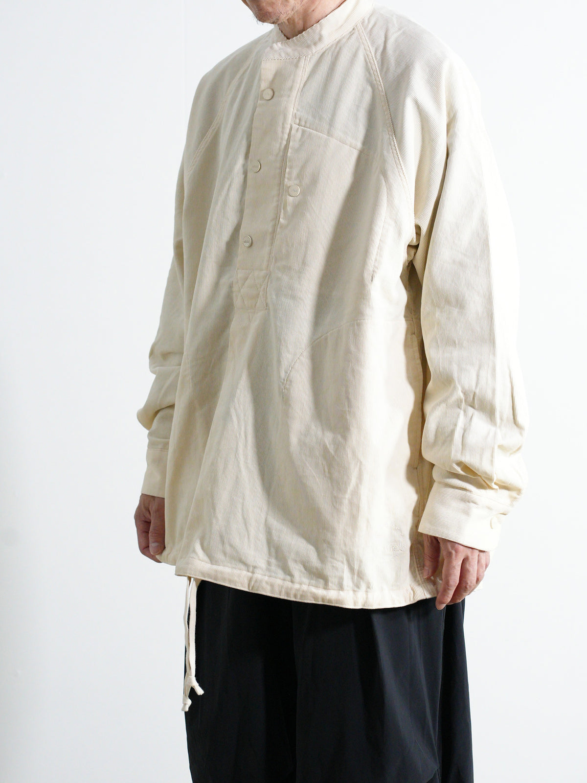 Corduroy Stand-Collar Shirt