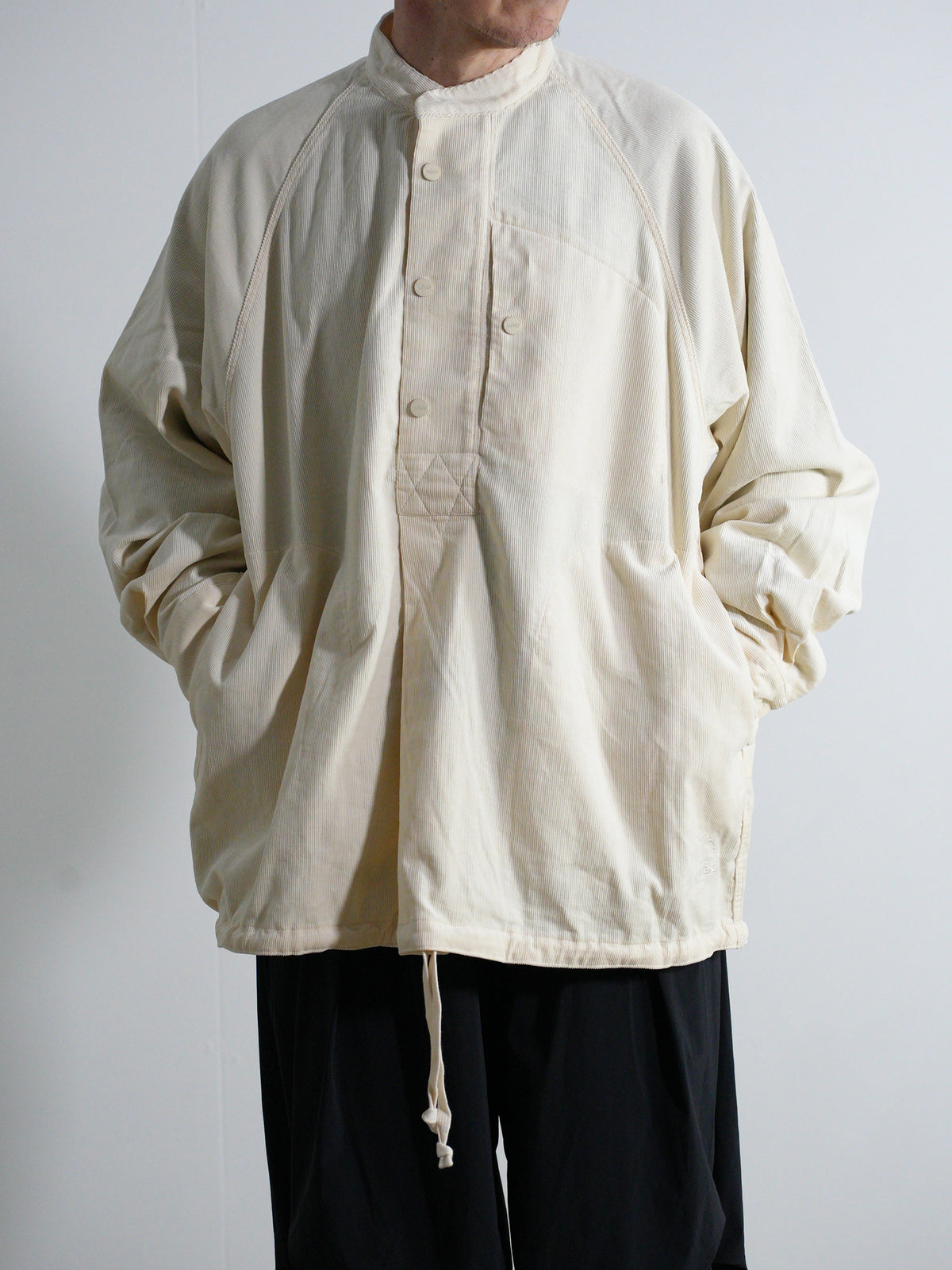 Corduroy Stand-Collar Shirt