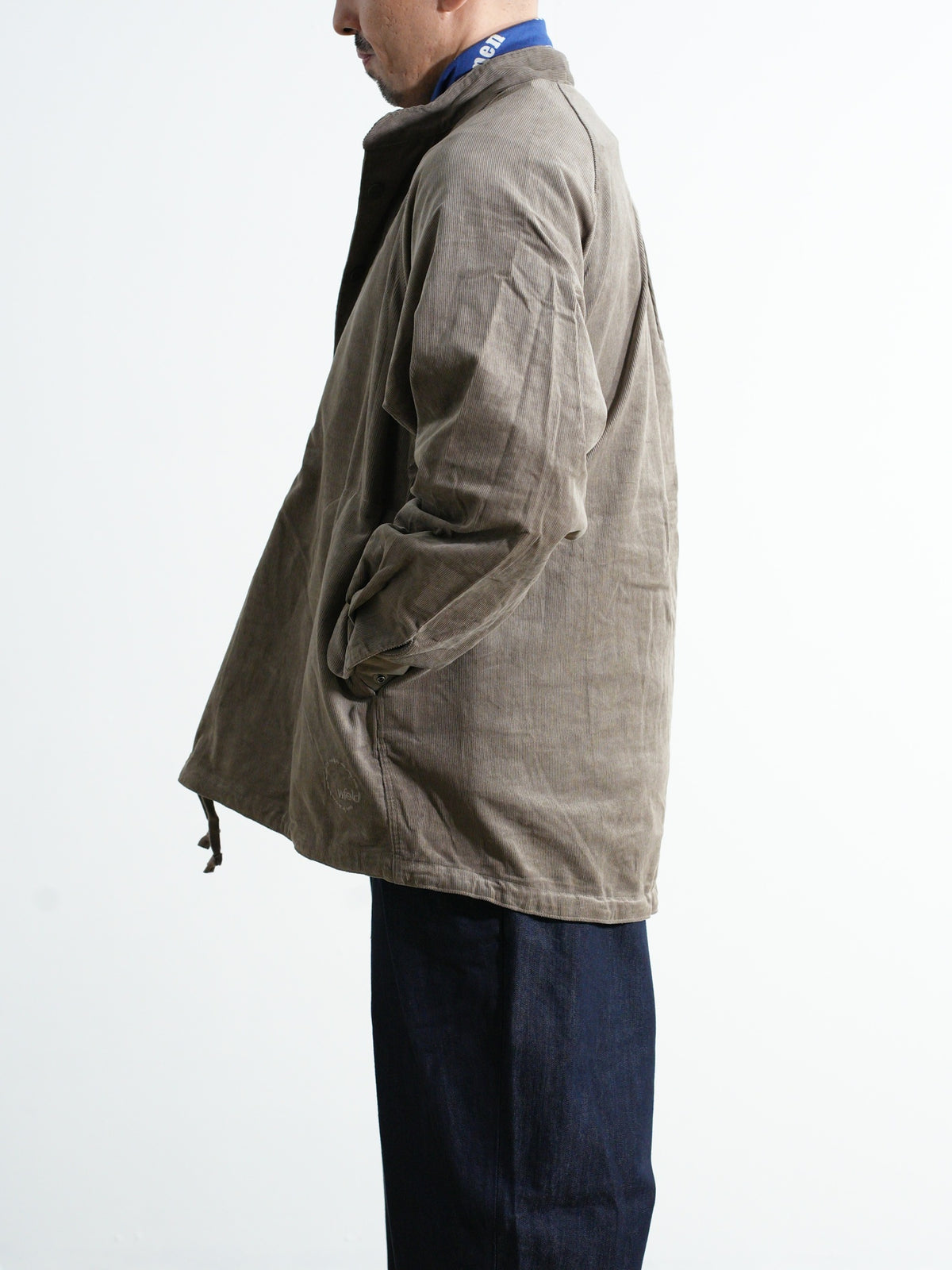 Corduroy Stand-Collar Shirt