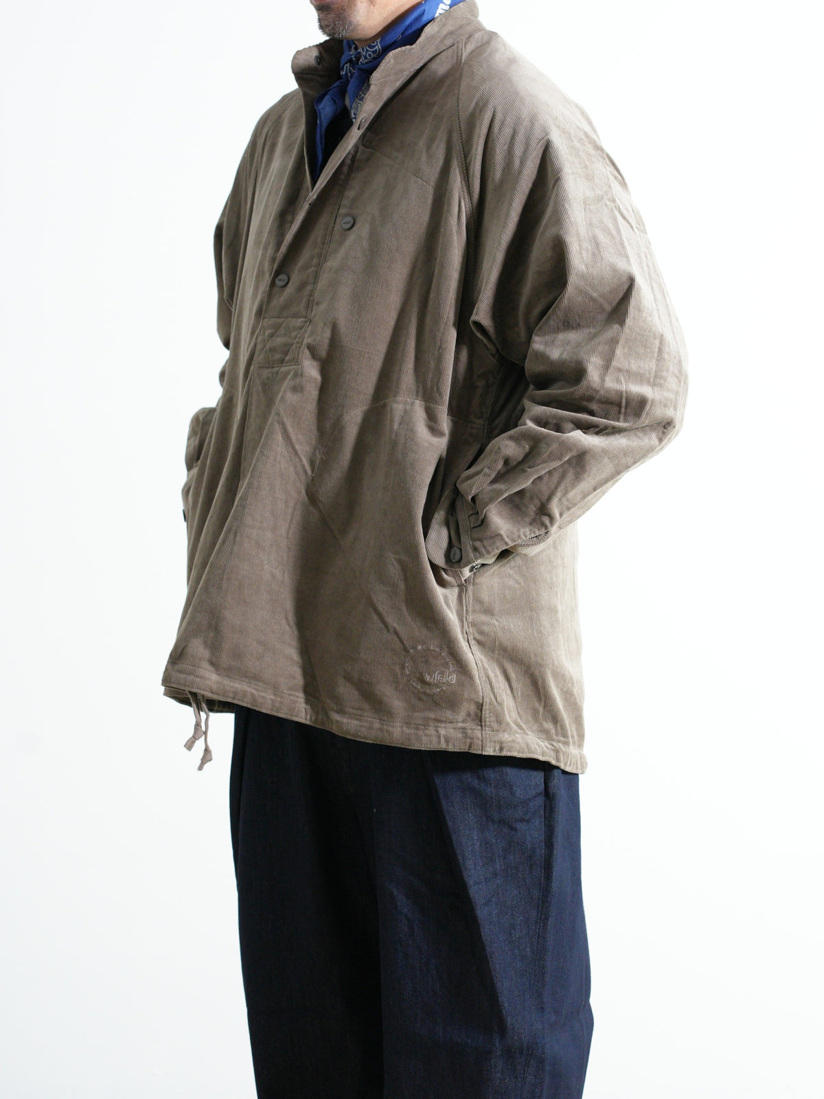 Corduroy Stand-Collar Shirt