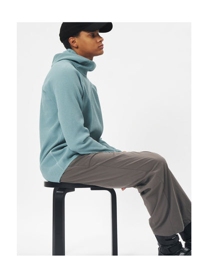 Waffle Knit Long Sleeve Hoodie