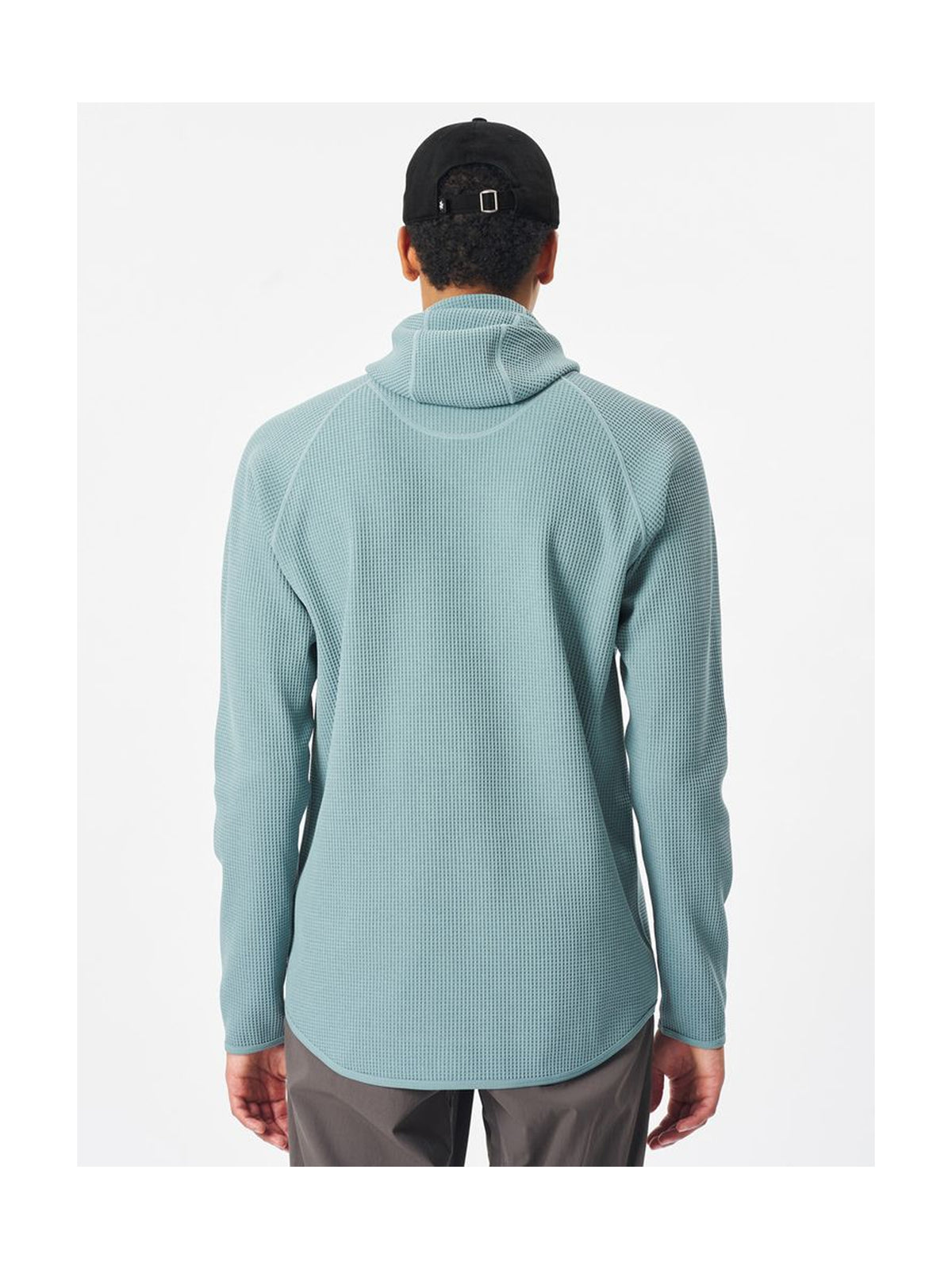Waffle Knit Long Sleeve Hoodie